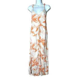 Roxy Hot Summer Lands Maxi Dress‎ Spaghetti Straps Floral Size S